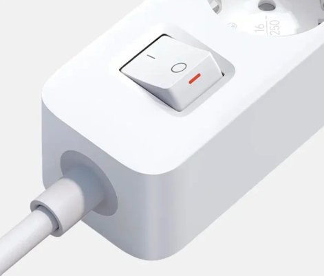 Сетевой фильтр Xiaomi Power Strip; 1,8 м; 3 евро-розеток+3xUSB; 220 В; 10 А; черный