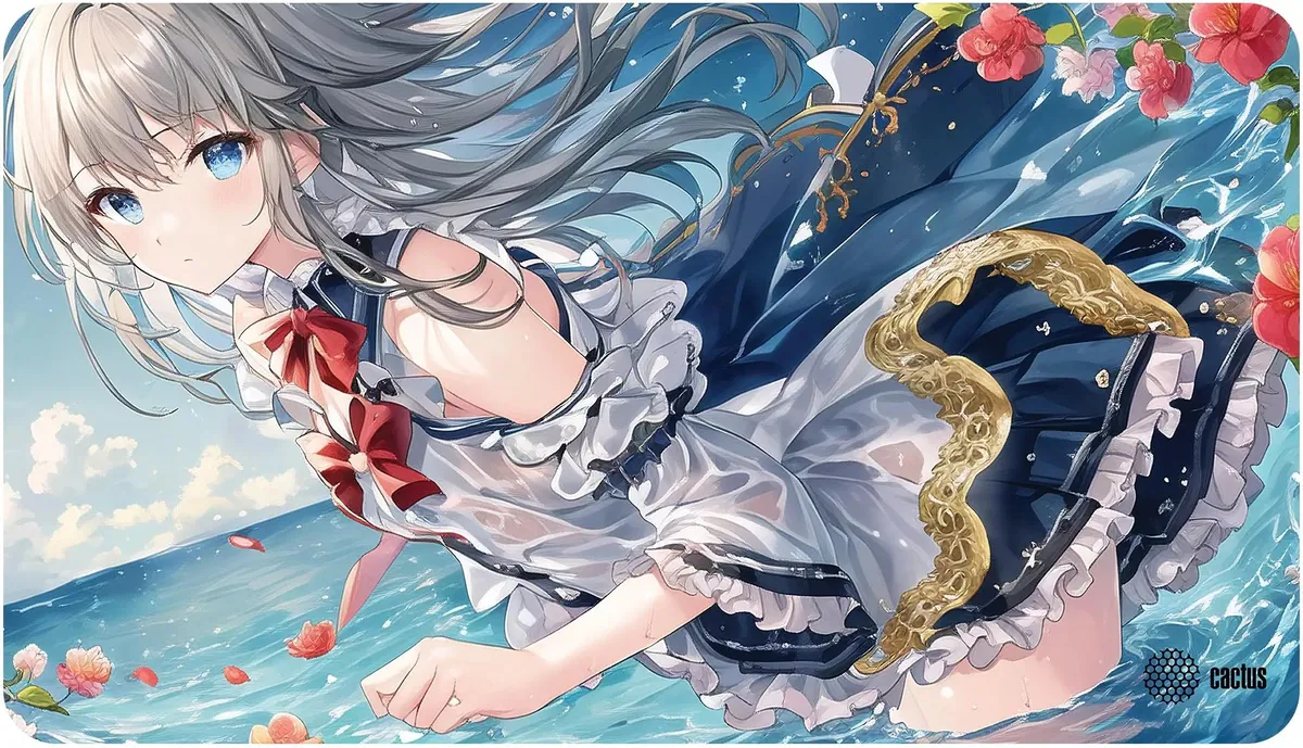 Коврик для мыши Cactus Anime flowers (CS-MP-PRO02XLL); ткань + резиновая основа; 700 х 400 х 3 мм; игровая поверхность; рисунок