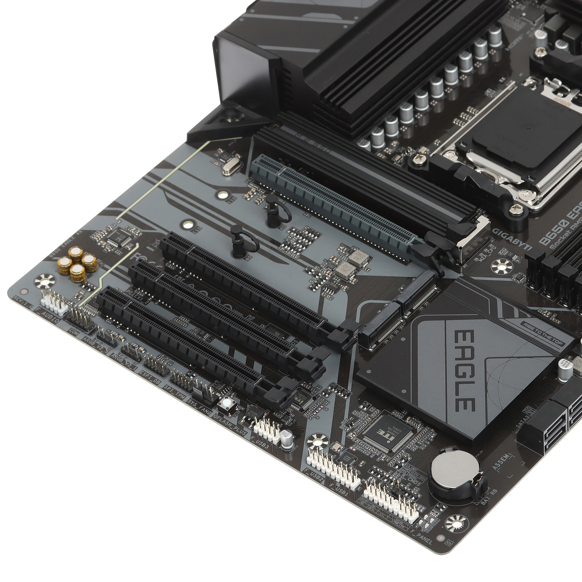 Материнская плата Gigabyte B650 EAGLE AX; Socket AM5; ATX; AMD B650; 4хDDR5(8000); 4xPCI-E x16; 1xHDMI; 1xDP; 4xSATA 6Gb/s; Audio 8 ch; 1GbE+WIFI 6/BT