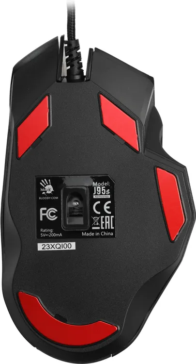 Мышь игровая A4Tech Bloody J95s (J95S STONE BLACK ACTIVATED***); USB; оптический; 5000 dpi; 9 кнопок