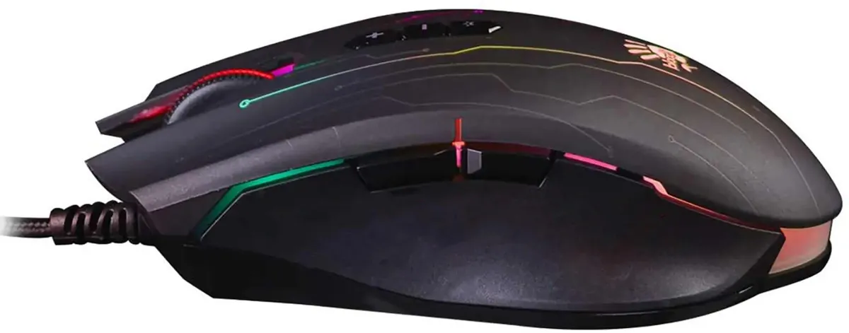 Мышь игровая A4Tech Bloody Q82***; USB 2.0/3.0; оптический; 3200 dpi; 8 кнопок; колесо-кнопка; оптич