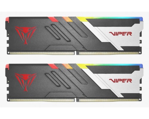 Модуль памяти DDR5 32 Гб (2x16 ГБ) Patriot Viper Venom RGB (PVVR532G660C34K***); 6600 МГц; радиаторы; RET