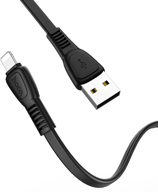 Кабель USB 2.0 AM/Lightning Hoco X40 Noah Black; 2 A; 1 м; черный