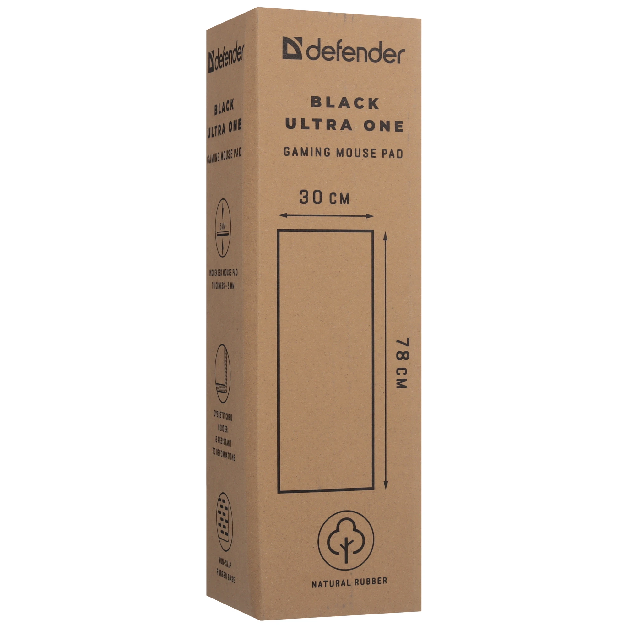 Коврик для мыши Defender Black Ultra One (50004***); ткань + резиновая основа; 780 х 300 х 5 мм; чёрный