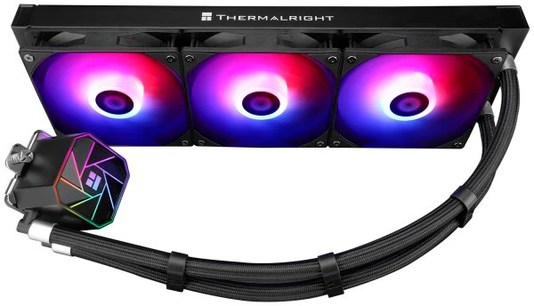 Система жидкостного охлаждения 360 мм Thermalright AQUA ELITE 360 V3 ARGB Black (A-ELITE-BL-360-ARGB-V3); активная; 3x120 мм; 1500 об/мин; 25.6 дБ