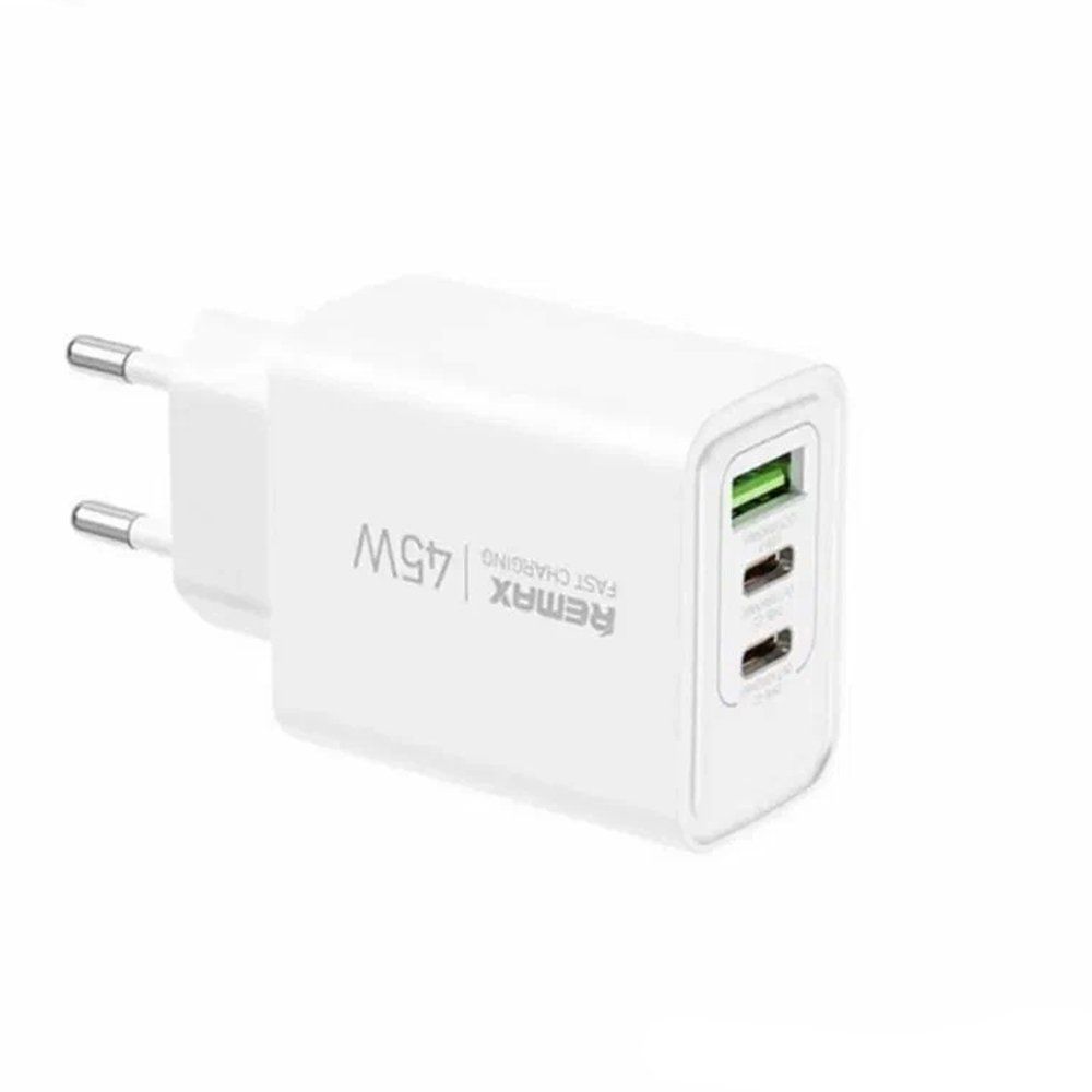Зарядное устройство Remax RP-U139 White; 3 USB порта (Type-A+2*Type-C) 3A; 45 Вт; QC3.0, белый