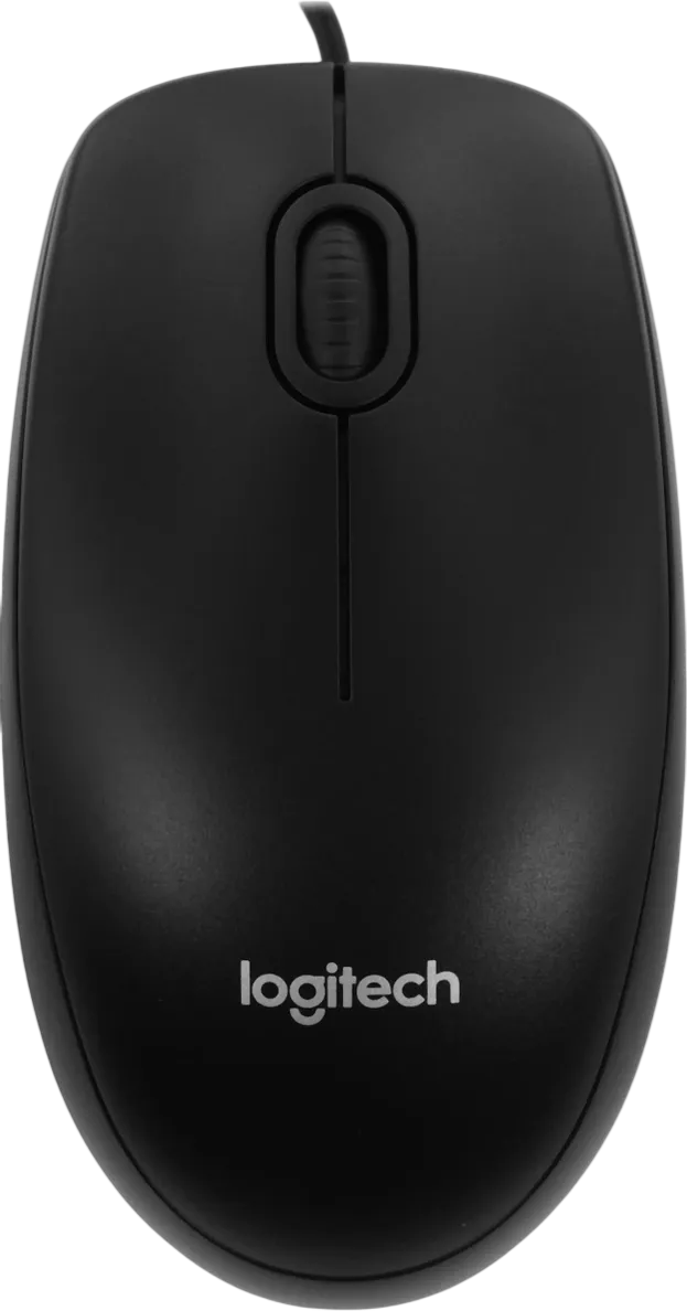 Мышь проводная Logitech B100 Black (910-006605***); USB; оптический; 800 dpi; 3 кнопки; колесо прокрутки; чёрный