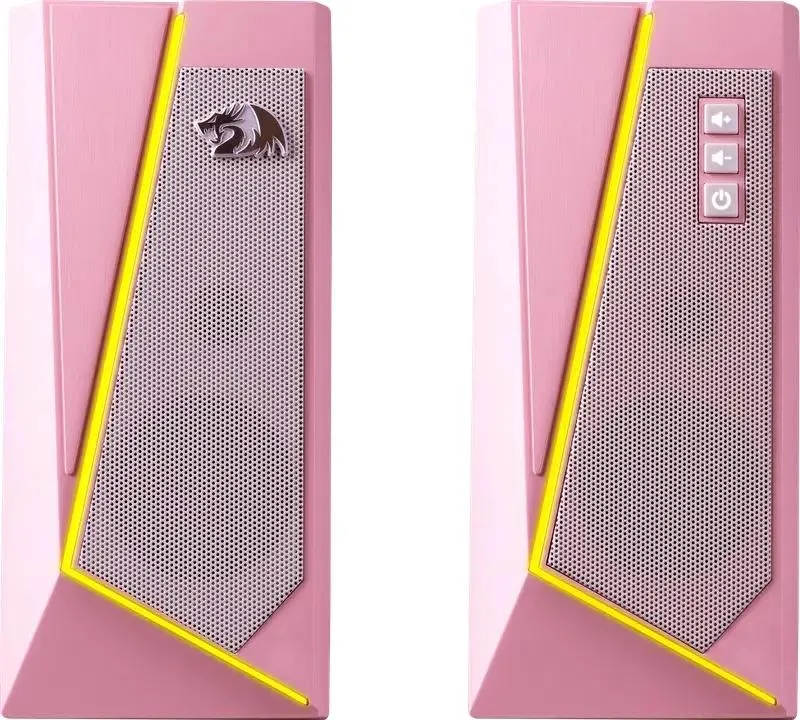 Акустическая система 2.0 Redragon ANVIL Pink (71776***); 6 Вт; 270 - 20 000 Гц; пластик; подсветка; регулятор на передней панели; USB; розовый