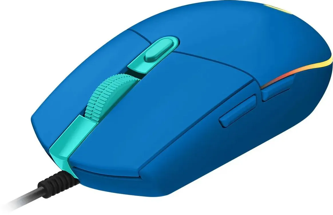 Мышь игровая Logitech G203 LIGHTSYNC (910-005798***); USB; оптический; 200 - 8000 dpi; 6 кнопок; колесо-кнопка; LED подсветка; синий