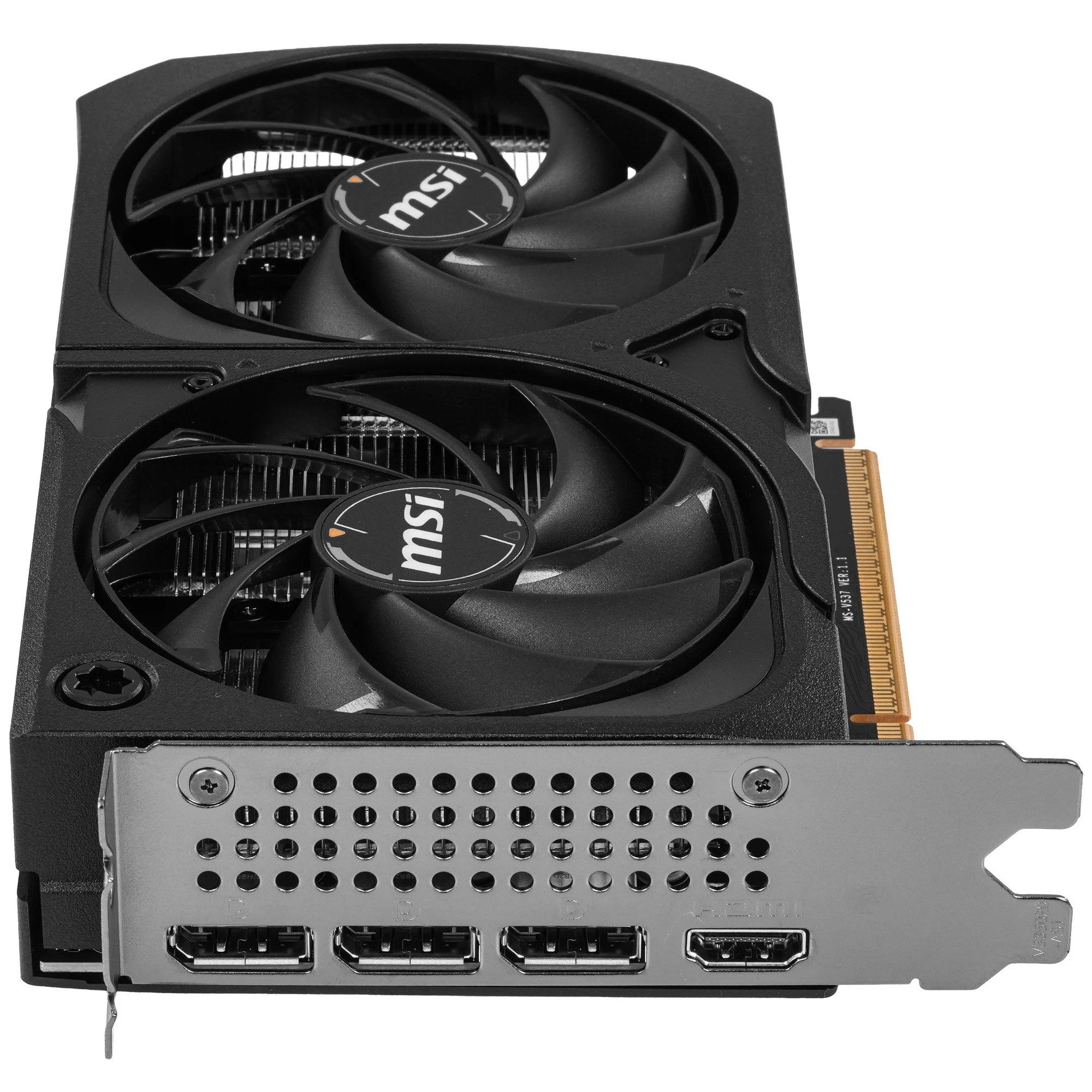 Видеокарта Nvidia GeForce RTX 5060 8 ГБ GDDR7 MSI SHADOW 2X OC (RTX 5060 8G SHADOW 2X OC (912-V537-004)), 2280-2527 МГц; 28 ГГц; 128 бит; 1xHDMI; 3xDP