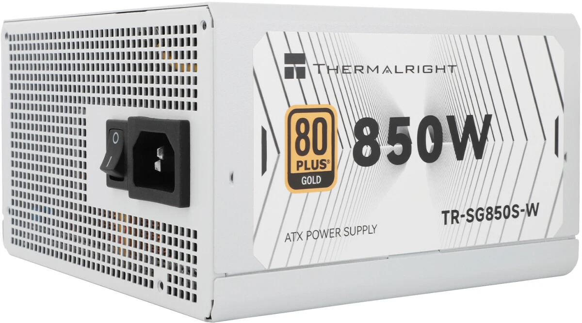 Блок питания 850 Вт Thermalright 12VHPWR White (TR-SG850S-W); 1x24 pin; 2x8(4+4) pin; 5xSata; 3xMolex; 4x6+2-pin PCI-E; 80+ Gold; APFC; отстегивающие