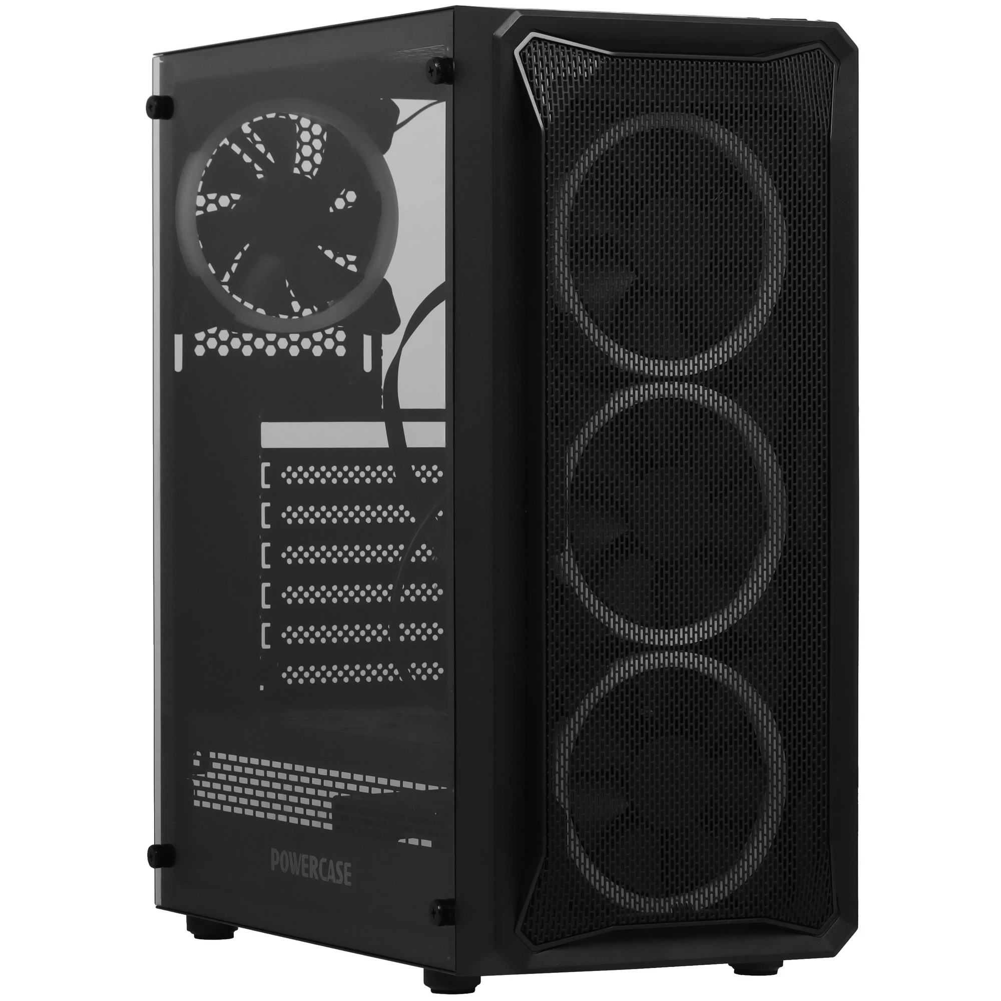 Корпус Powercase Mistral Z4 Mesh LED (CMIZB-L4***); ATX; Midi-Tower; без БП; сталь; 2x3.5" int.; 4 x 120 мм; 2xUSB 3.0/2xUSB 2.0/Mic/Aud; чёрный