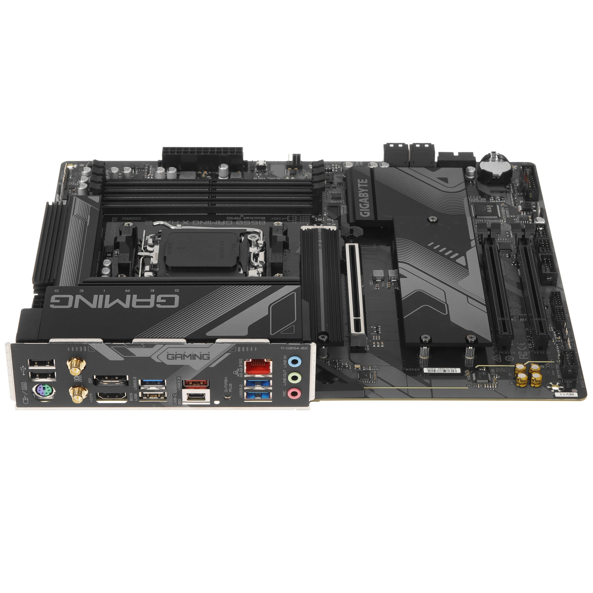 Материнская плата Gigabyte B650 GAMING X AX V2; Socket AM5; ATX; AMD B650; 4хDDR5(8000); 3xPCI-E x16; HDMI; DP 4(SATA 6Gb/s); Realtek 7.1 audio; Real