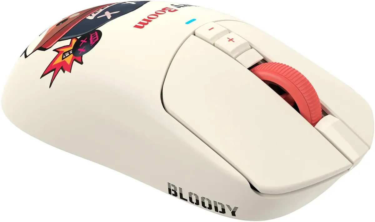 Мышь игровая A4Tech Bloody R72 Ultra Proxy Boom; 2.4 Ггц; USB; оптический; 20000 dpi; 7 кнопок; колесо-кнопка; аккумулятор 300 мАч; бежевый