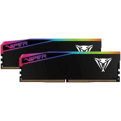 Модуль памяти DDR5 64 Гб (2x32 ГБ) Patriot Viper Elite 5 Ultra RGB Black (VEUR564G6028K); 6000 МГц; радиаторы; RET