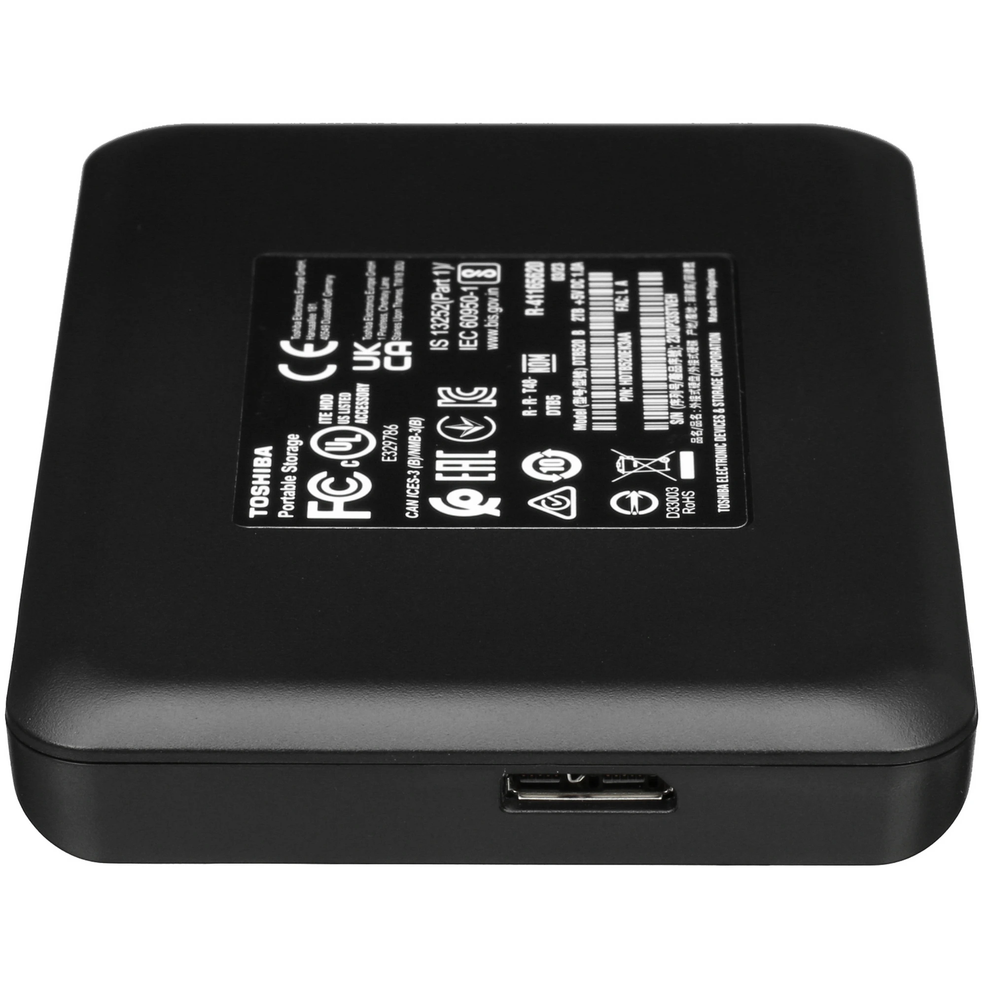 Внешний жесткий диск 2 ТБ Toshiba Canvio Basics (HDTB520EK3AA***); 2,5"; USB 3.0; чёрный