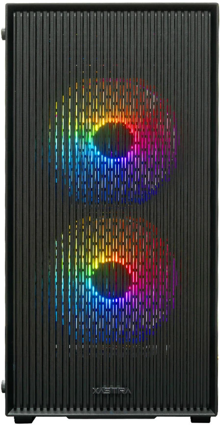 Корпус XASTRA A307M 3FRGB Black (A307M-3FC12F); mATX; Mini-Tower; без БП; сталь; 2x3.5" int.; 3 x 120 мм; 2xUSB 2.0/1xUSB 3.0/2xMic/Aud; чёрный