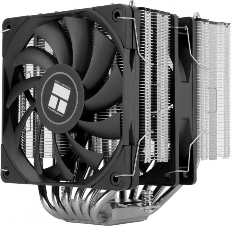 Кулер для процессора 120 мм Thermalright Royal Knight 120 SE Black (TRRK120SE), 2x120 мм, 4 pin, 1800 об/мин, черный, 240 Вт, 25.6 дБ, 6 трубок