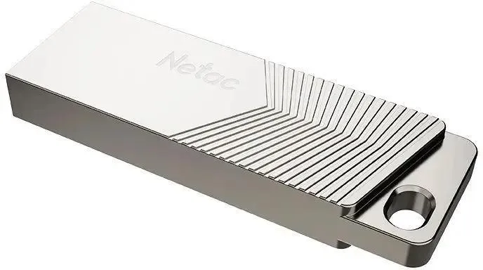 Накопитель USB-флэш 32 ГБ Netac UM1 (NT03UM1N-032G-32PN); USB 3.2; моноблок; металлический корпус; серебристый