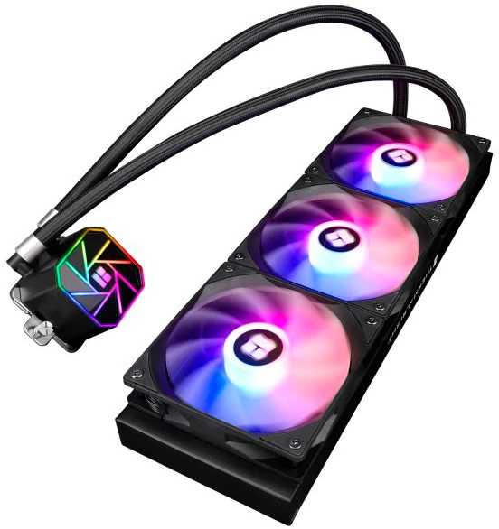Система жидкостного охлаждения 360 мм Thermalright AQUA ELITE 360 V3 ARGB Black (A-ELITE-BL-360-ARGB-V3); активная; 3x120 мм; 1500 об/мин; 25.6 дБ