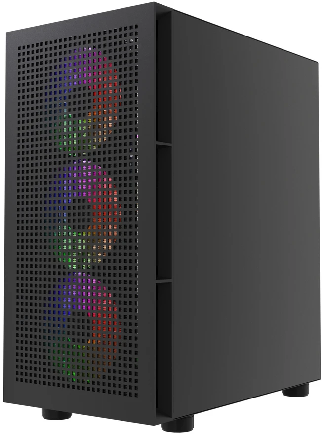 Корпус Powercase Mistral Micro EM17 Black (CMMEM17B-A4); mATX; Mini-Tower; 4х120 мм; 2xUSB 2.0/1xUSB 3.0; Mic/Audio; черный