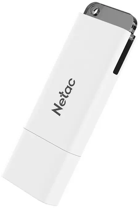Накопитель USB-флэш 32 ГБ Netac U185  (NT03U185N-032G-32WH); USB 3.2; классическая, с колпачком; пластик; белый