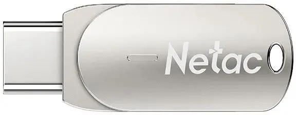 Накопитель USB-флэш 64 ГБ Netac U785C (NT03U785C-064G-30PN***); USB 3.X; ротатор; металлический корпус; OTG Type-C; серебристый