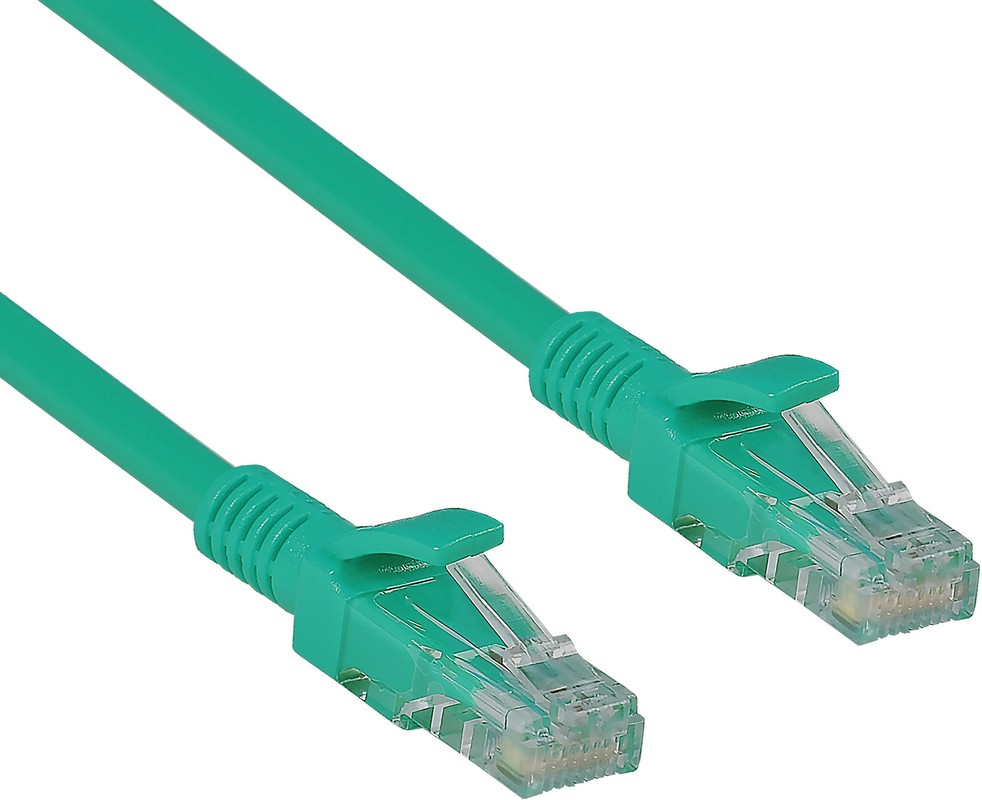 Кабель патч-корд ExeGate Green UTP-RJ45-RJ45-5e-3M-GN (EX258678RUS); не экранированный; кат. 5е; 4-х парный; 3,0 м