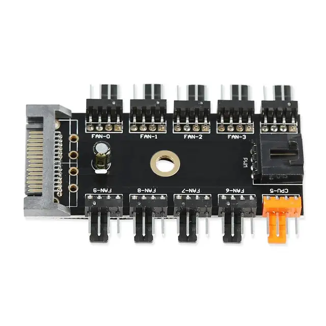 Разветвитель вентиляторов (TSR249-SATA/10***); 10 вентиляторов; 4-pin;