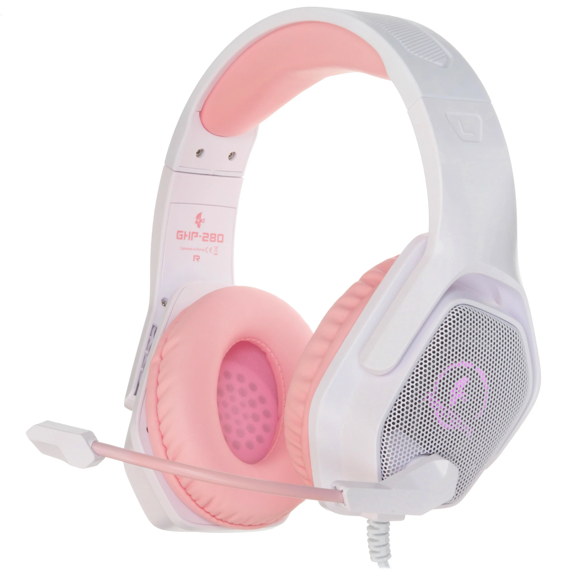 Гарнитура игровая Jet.A PANTEON GHP-280 (GHP-280 White-Pink***); оголовье; 20 - 20 000 Гц; 20 Ом; 2,
