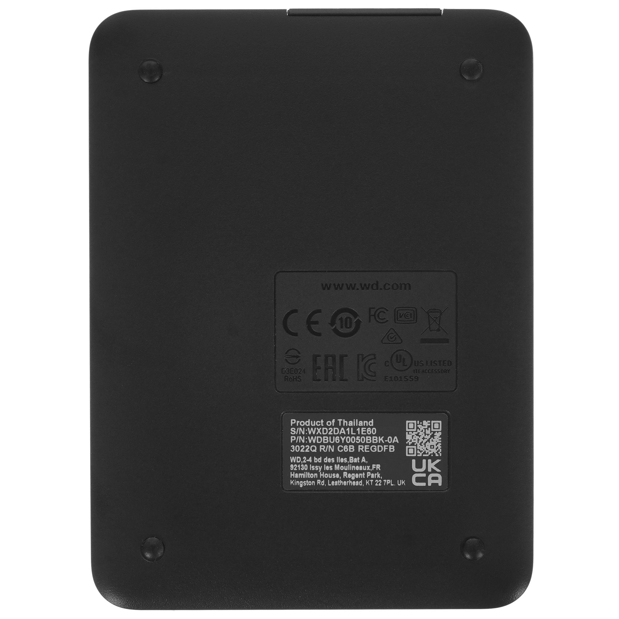 Внешний жесткий диск 5 ТБ Western Digital Elements Portable (WDBU6Y0050BBK-WESN); 2,5"; USB 3.X; черный