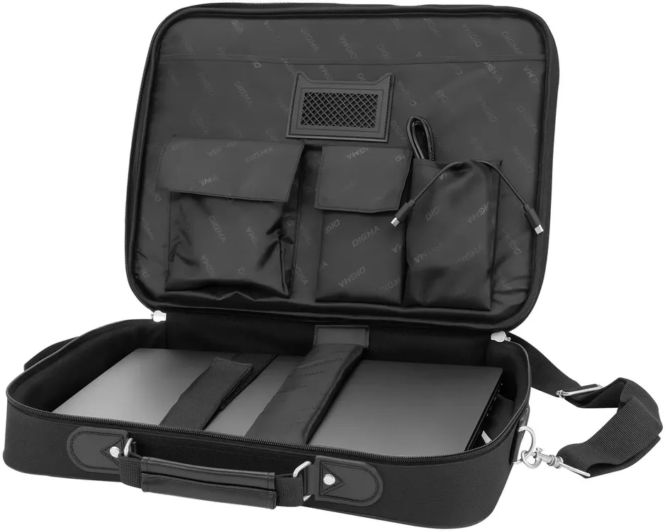 Сумка для ноутбука 15,4" Digma HC-310 (HC310BK); полиэстер; черный