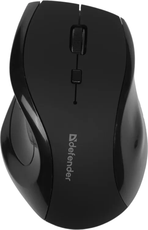 Мышь беспроводная Defender Accura MM-295 Black (52295); 2.4 ГГц; USB; оптический; 800/1200/1600 dpi; 6 кнопок; колесо прокрутки; 1хАА; чёрный