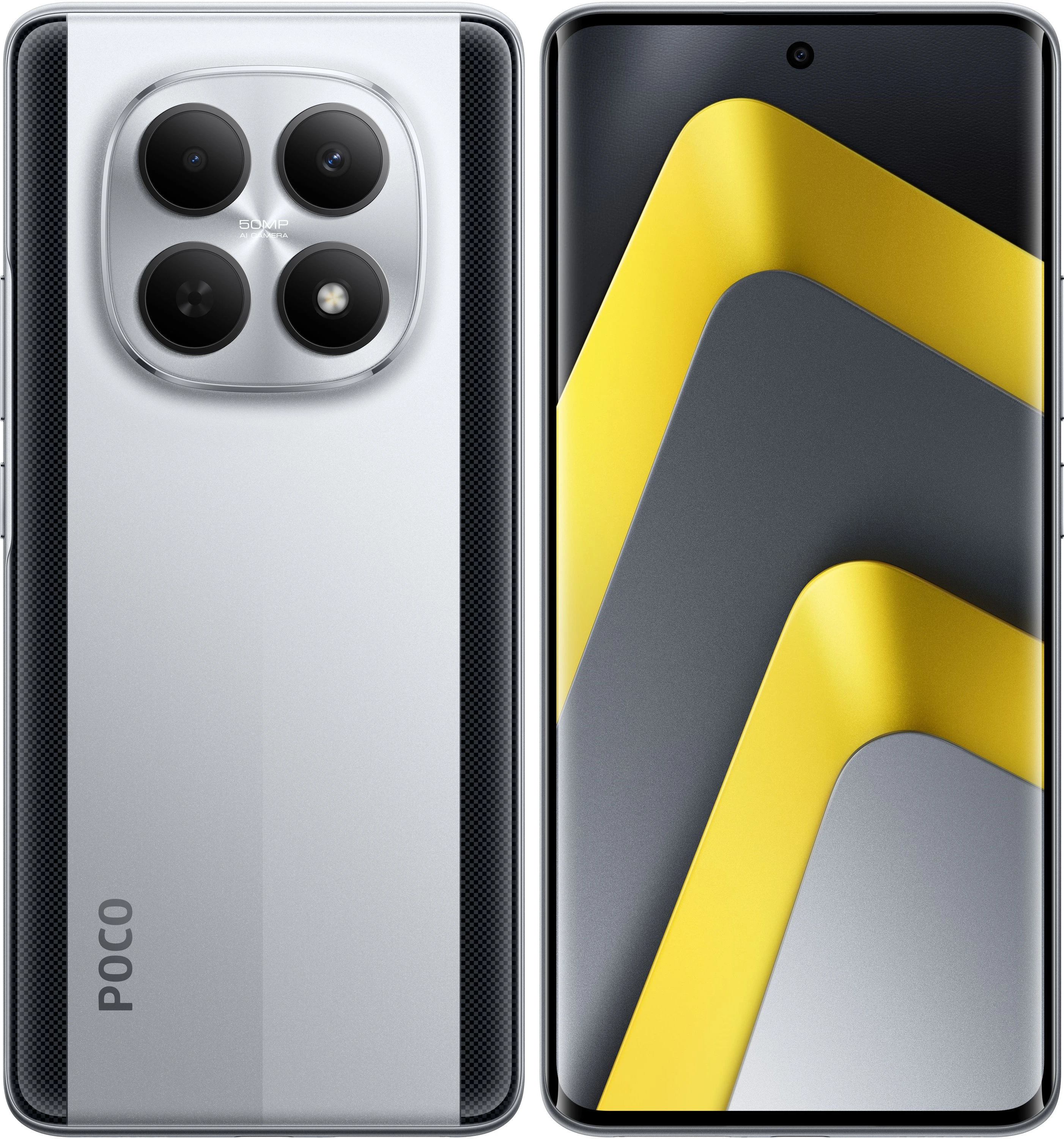 Смартфон 6.77" POCO M8 5G 8 Гб/512 Гб серебристый, AMOLED 120 Гц, 2392x1080, Snapdragon 6 Gen 3 8 ядер 2.4 Ггц, 50+2 Мп/20 Мп BT5.1, Android 15, 5 520