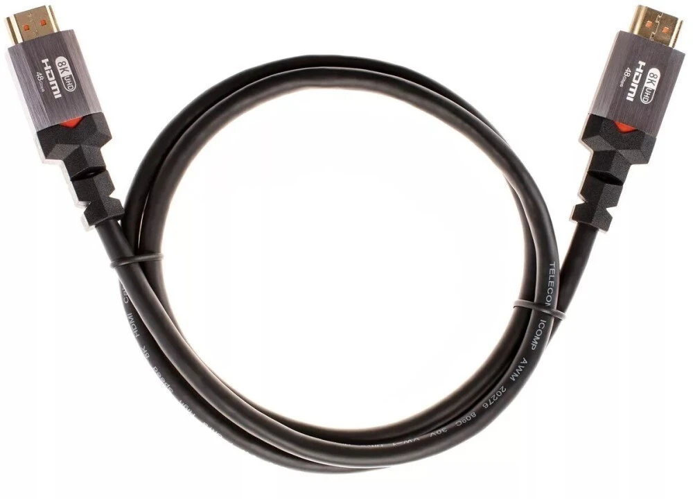 Кабель HDMI->HDMI v.2.1 Telecom (TCG365-1M); HDMI Тип A; HDMI Тип A; 8K@60Hz; 1 м