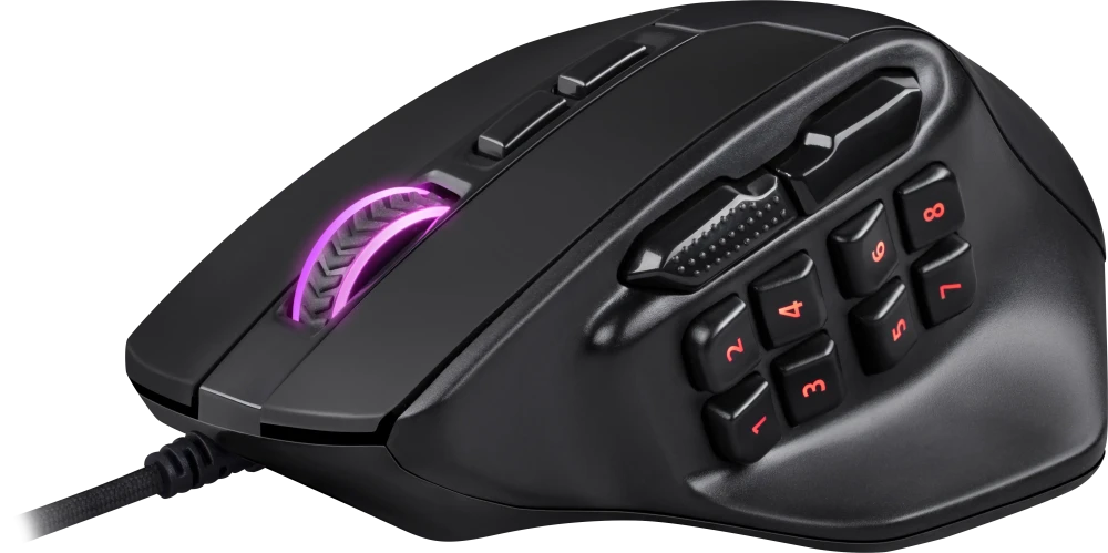 Мышь игровая Redragon AATROX (71276***); USB; оптический; 200 - 12400 dpi; 15 кнопок; колесо-кнопка;
