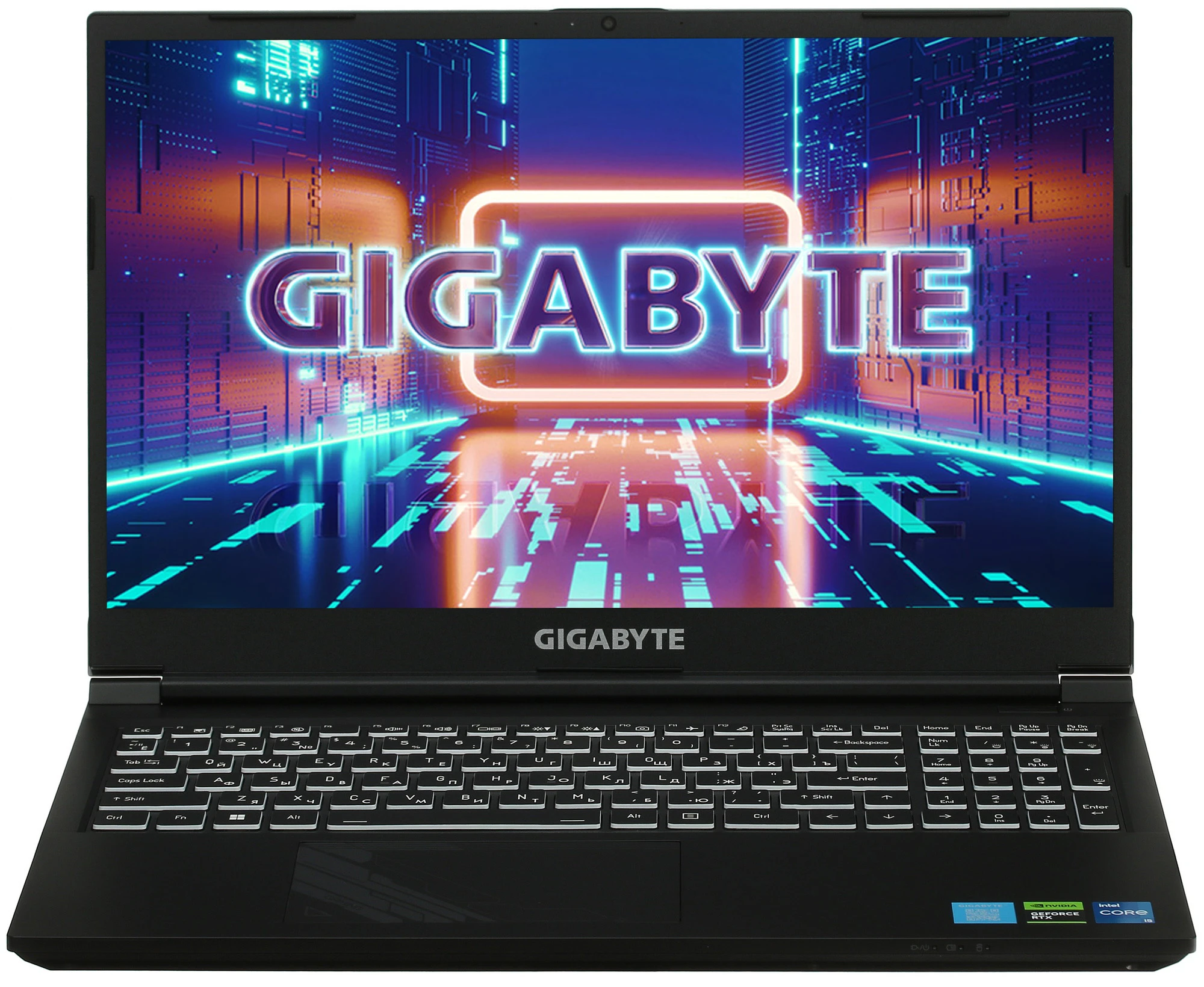 Ноутбук 15,6" FHD IPS 144Hz Gigabyte G5 MF (MF-E2KZ313SD***); Intel Core i5-12500H 4.5 ГГц; 16 ГБ; 512 ГБ (SSD); GeForce RTX 4050; 6 Гб; DOS; Wi-Fi; B