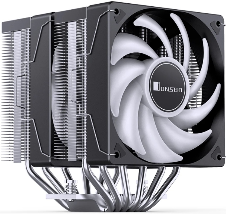 Кулер для процессора 120 мм JONSBO CR-3000E Black (CR-3000E Color Black), 2x120 мм, 4 pin, ARGB, 600-1600 об/мин, черный, 260 Вт, 34 дБ,6 трубок