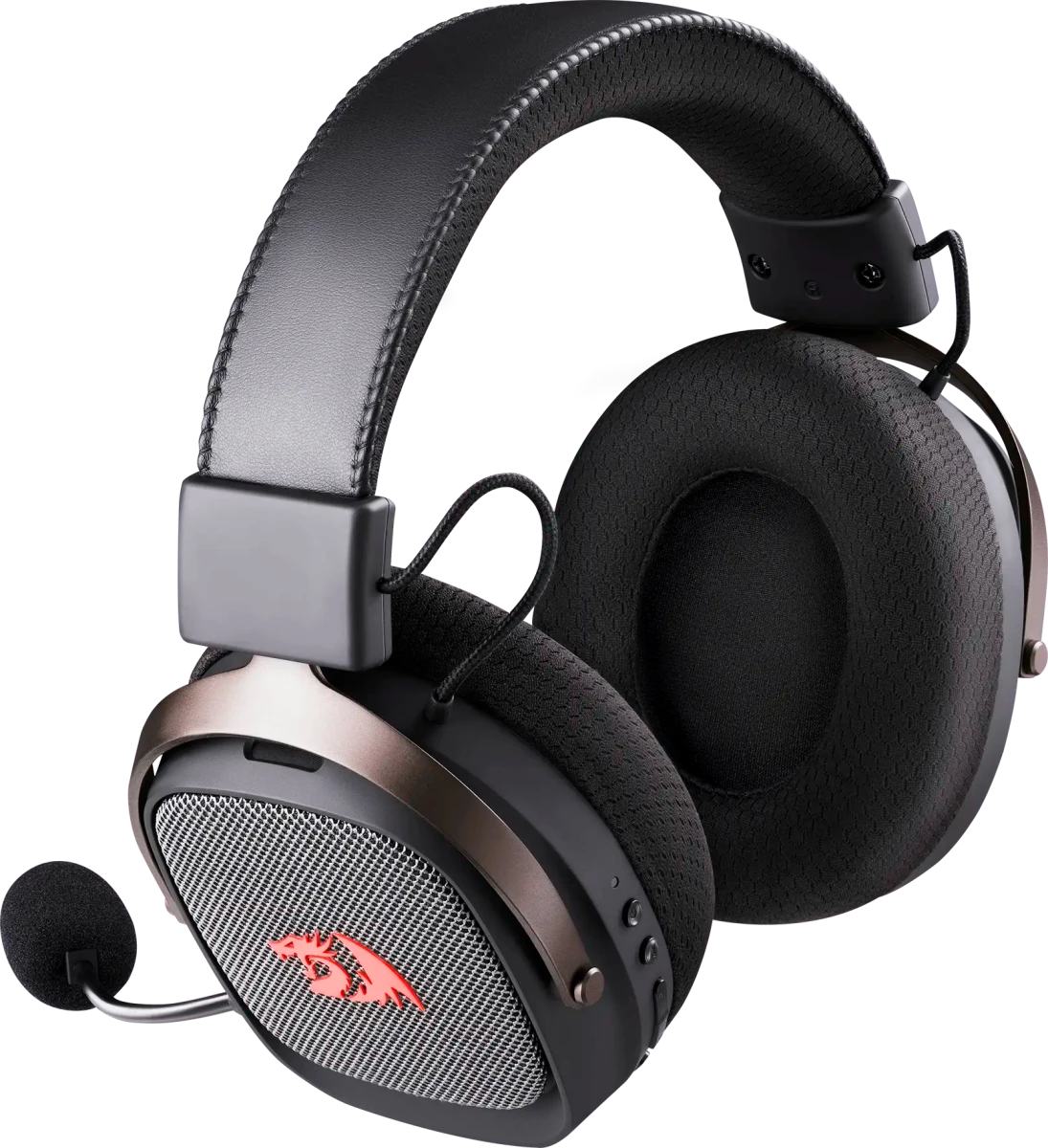 Гарнитура беспроводная Redragon Ushi Pro Black (73019); игровая; BT/2.4 Ггц; оголовье; 20 - 20 000 Гц; 64 Ом; отсоединяемый микрофон; регулятор громко