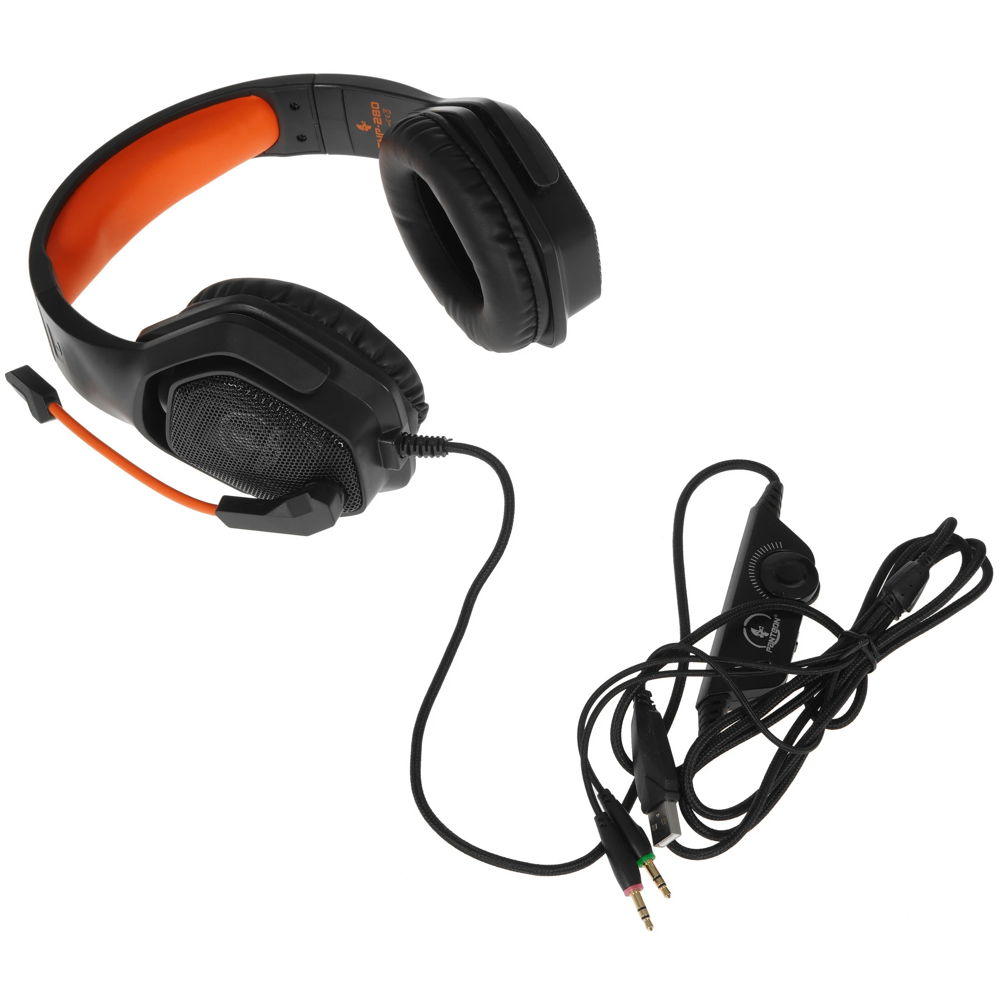 Гарнитура игровая Jet.A PANTEON GHP-280 (GHP-280 White-Orange***); оголовье; 20 - 20 000 Гц; 20 Ом; 