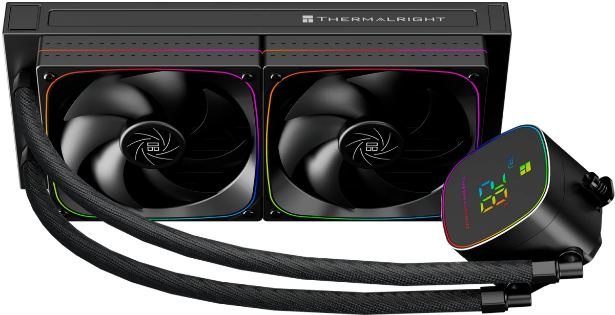 Система жидкостного охлаждения 240 мм Thermalright Frozen Horizon 240 Digital ARGB Black (F-HORIZON-DIGITAL-BL-240-ARGB); активная; 2 вентилятора; 200