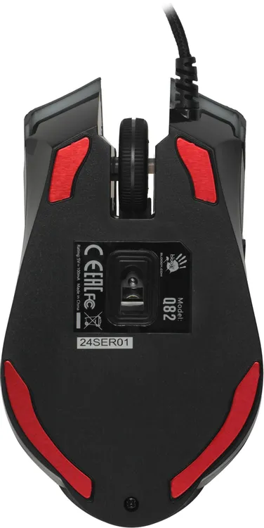 Мышь игровая A4Tech Bloody Q82***; USB 2.0/3.0; оптический; 3200 dpi; 8 кнопок; колесо-кнопка; оптич