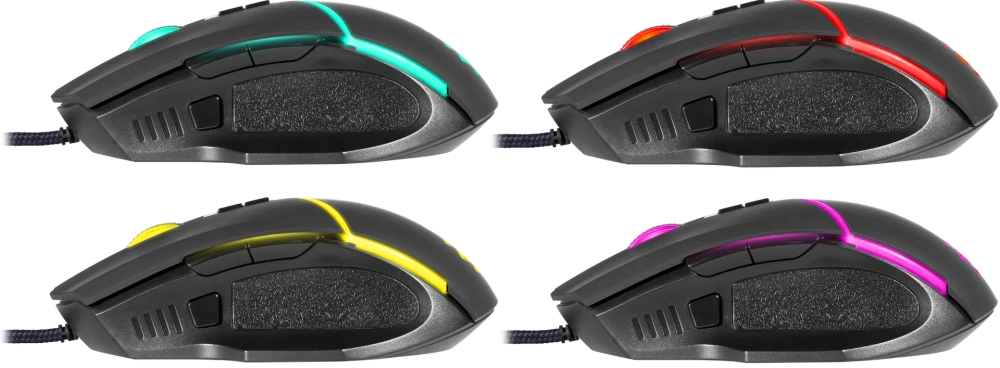 Мышь игровая Defender Warfame GM-880L RGB (52880***); USB; оптический; 800 - 12800 dpi; 5 кнопок; ко