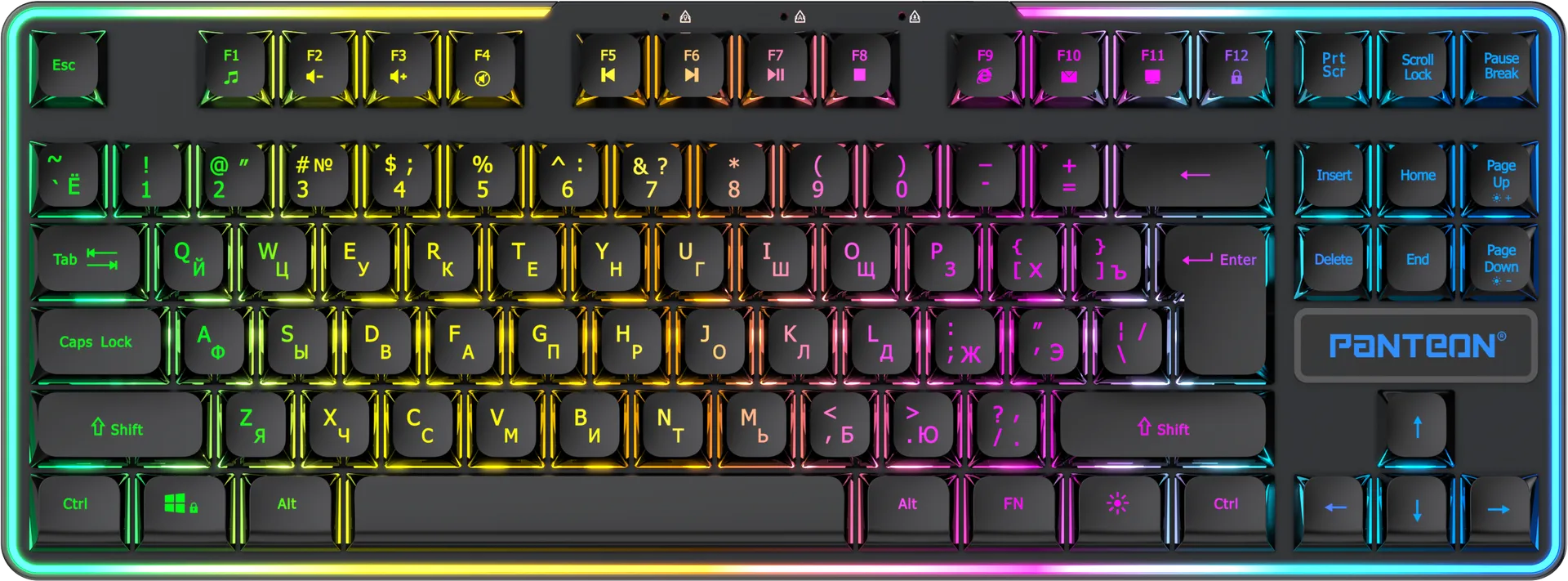 Клавиатура игровая Jet.A PANTEON M180 Black***; USB; мембранная; 87 клавиш; 12 (+FN); подсветка LED, 18 режимов; PC, PlayStation 3/4/5, XBOX One; ENG\