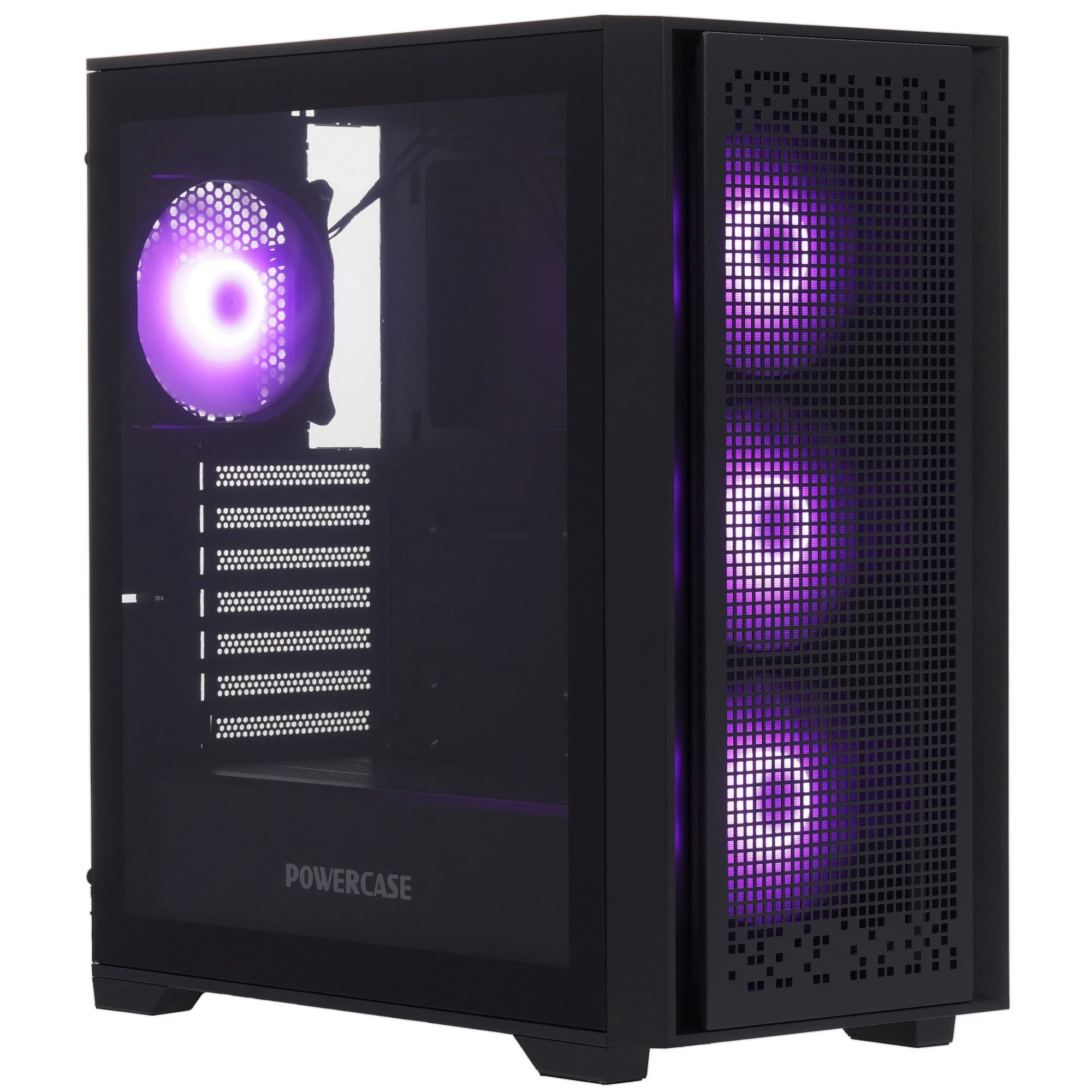 Корпус Powercase ByteFlow (CBFB-A4***); ATX; Midi-Tower; без БП; сталь; 2x3.5" int.; 4 x 120 мм; 1 x USB 3.0/2 x USB 2.0/Mic/Aud; чёрный