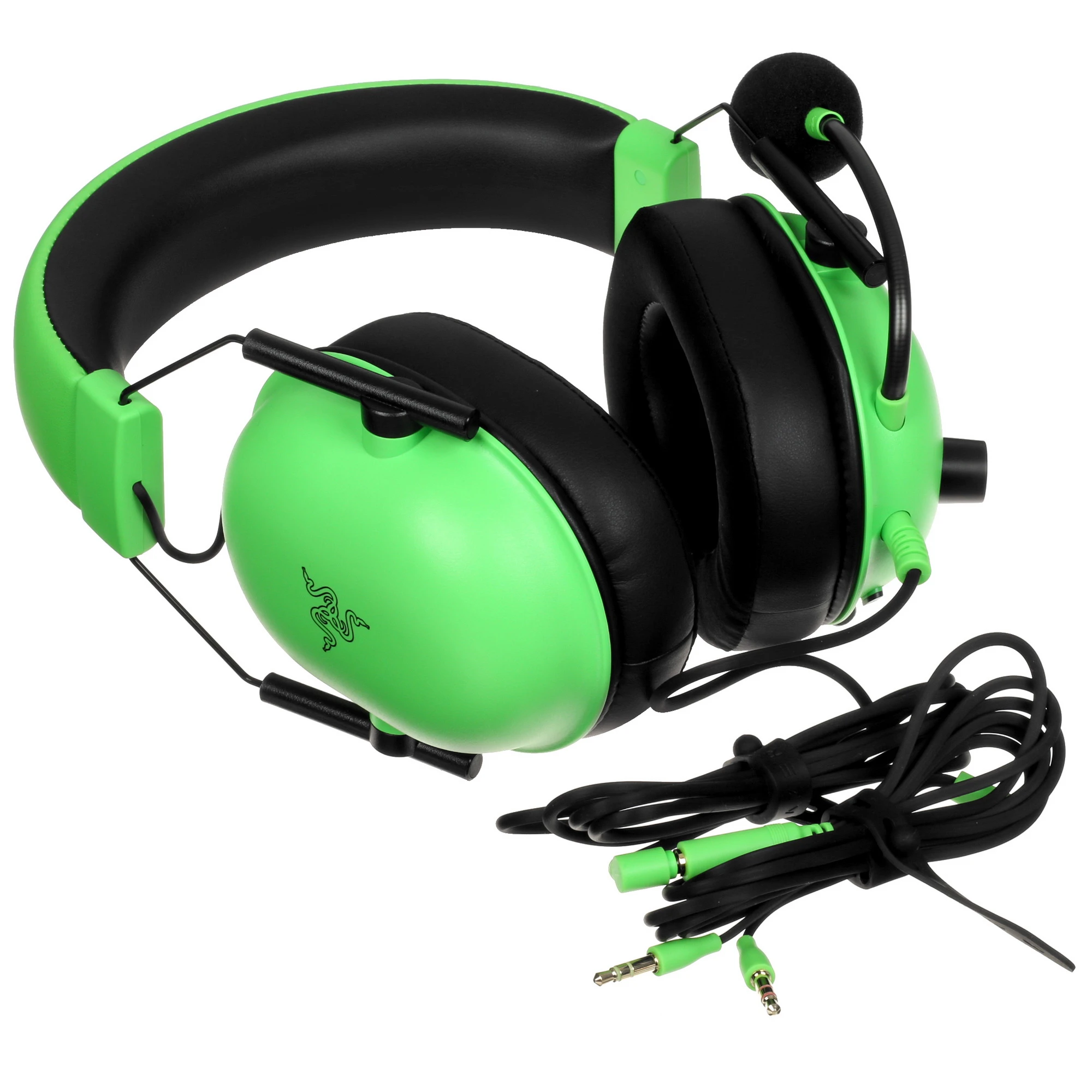 Гарнитура игровая Razer Blackshark V2 X - Green (RZ04-03240600-R3M1***); оголовье (headband); 12 - 28 000 Гц; 32 Ом; 1,3 м; микрофон; 3,5 мм (mini-jac