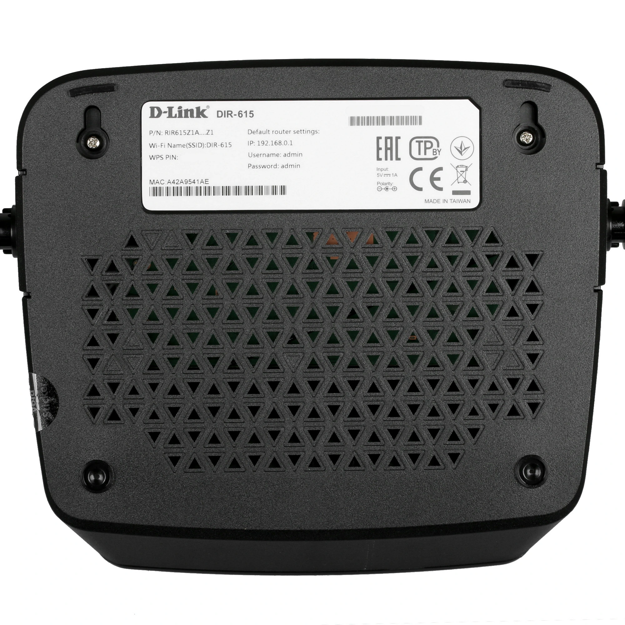 Роутер D-Link DIR-615*** (DIR-615/Z1A***); IEEE 802.11b/g/n; 300 Mbps; 4xLAN 100 Мбит/сек; 300 Мбит/сек; 2 x 5 dBi