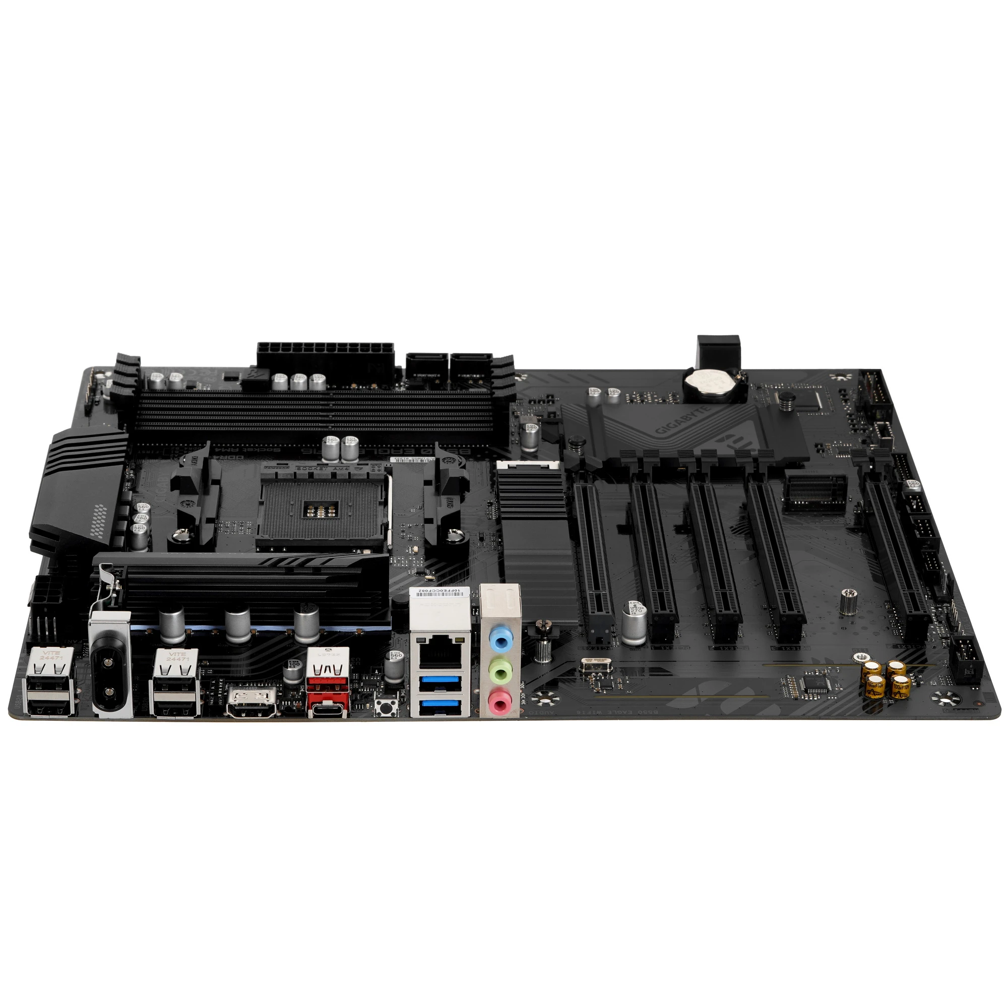 Материнская плата Gigabyte B550 EAGLE WIFI6; Socket AM4; ATX; AMD B550; 4хDDR4(3200); 5xPCI-E x16; 1xHDMI; 4(SATA 6Gb/s); 7.1 Audio; 1GbE+Wi-Fi 6/BT 5