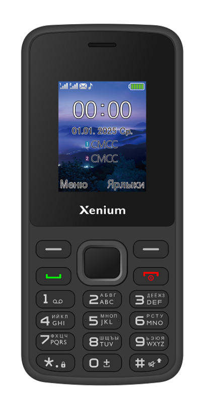 Мобильный телефон Philips Xenium X175 (CTX175BK) черный; 1.77"; TN; 160x128; нет камеры; 128 Мб/48 Мб; 1 700 мА/ч