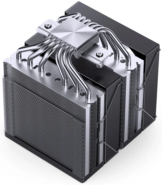 Кулер для процессора 120 мм JONSBO CA80 Black ARGB, 2x120 мм, 4 pin, ARGB, 1800 об/мин, черный, 260 Вт, 32.6 дБ, 6 трубок, алюминий, медь